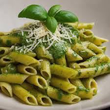 Pesto soslu tavuksuz makarna 